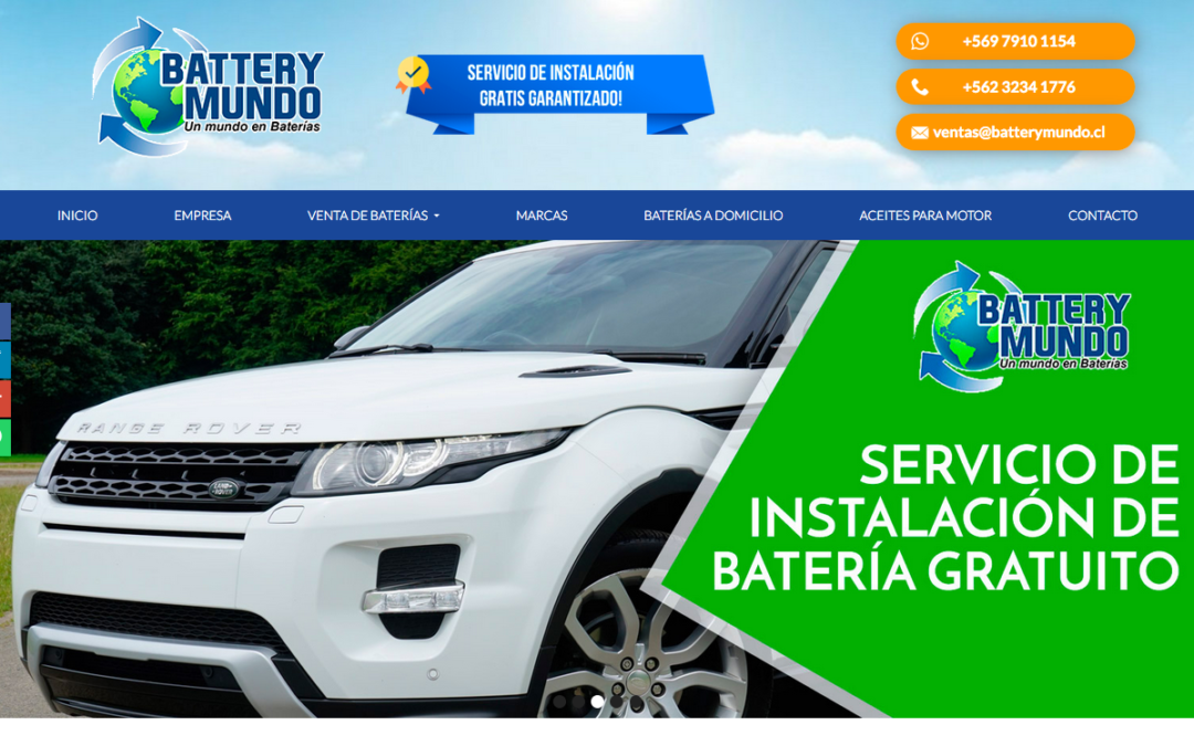 Battery Mundo, Venta de Baterías a Domicilio