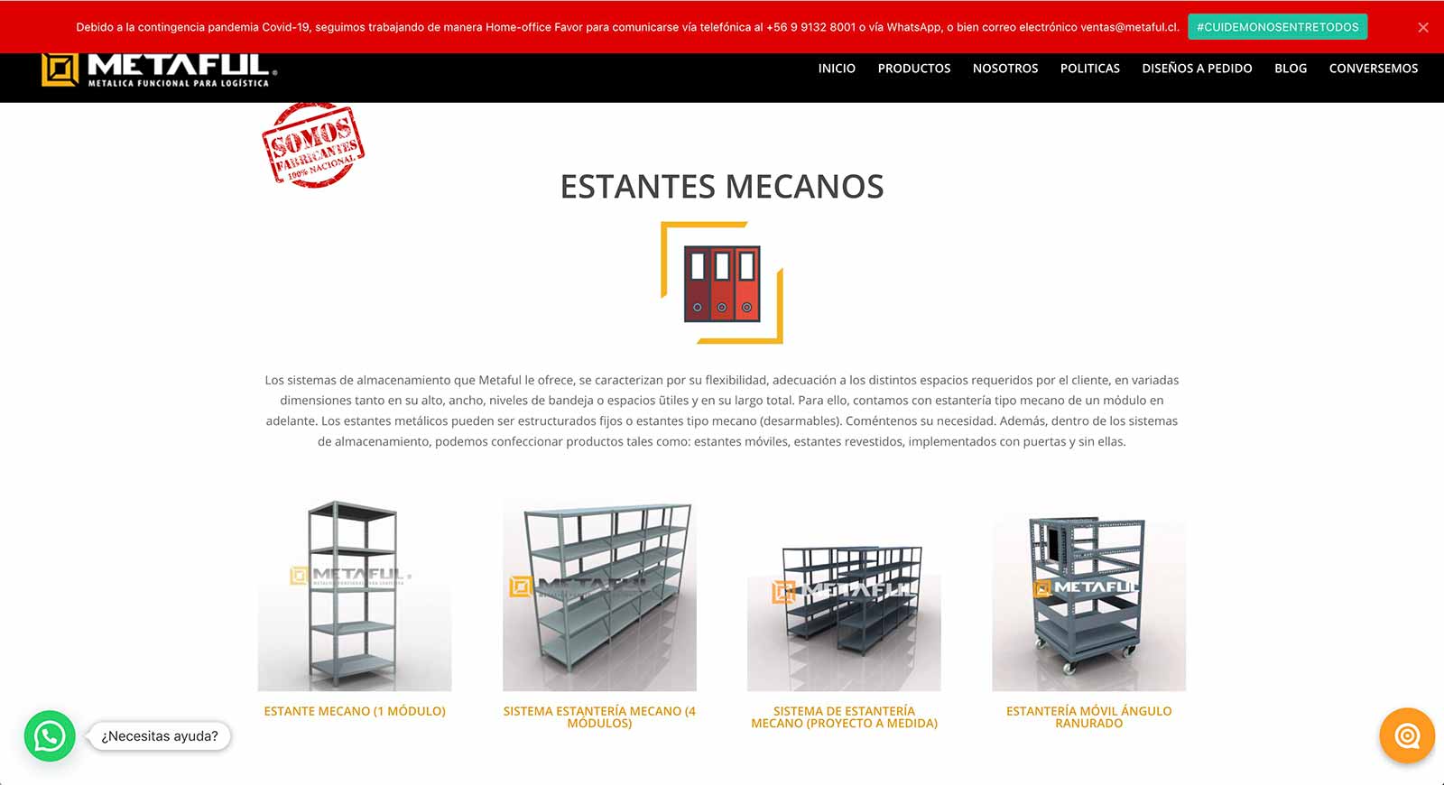 Metaful, venta de lockers en Chle