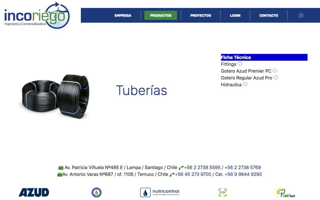 Incoriego, Sistema de riego gota a gota
