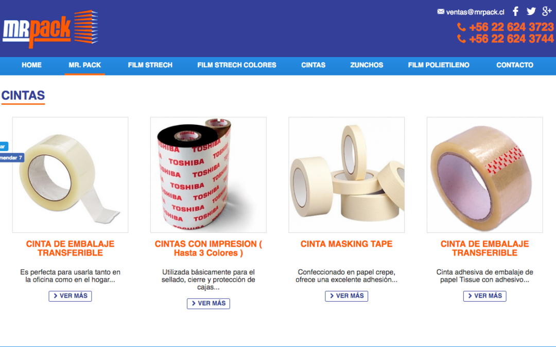 Mr. Pack, Venta de Cintas Masking Tape