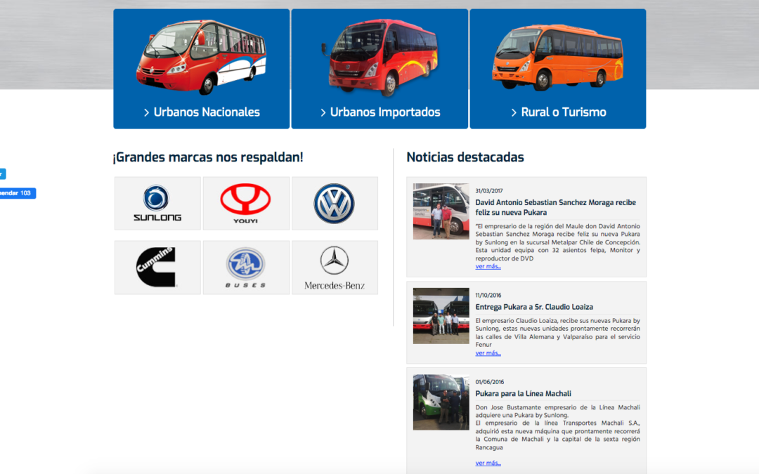 Metalpar, Venta de Buses Nuevos en Chile