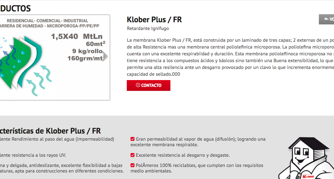 Klober, fabricantes de barrera de vapor