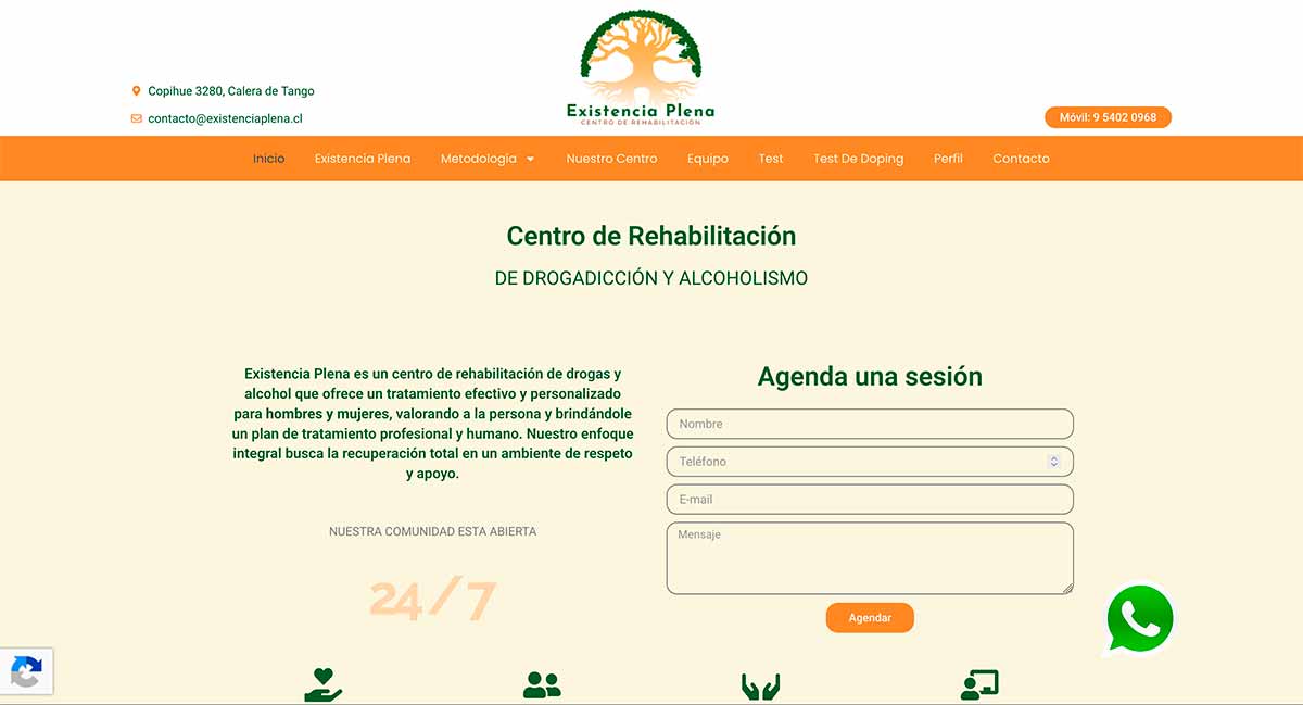 Centro de rehabilitación drogas Calera de Tango
