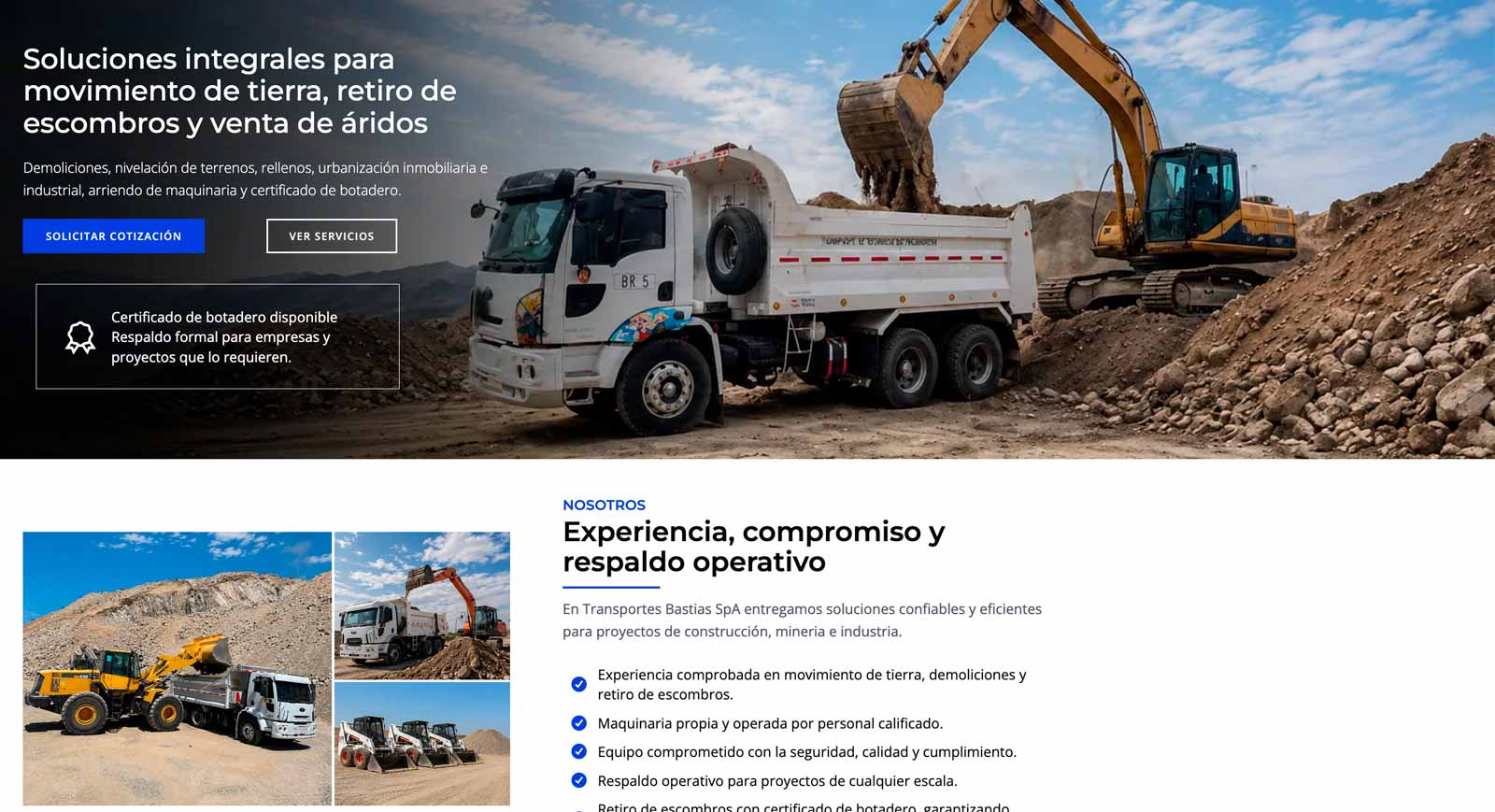 Retiro de escombros para obras en Santiago
